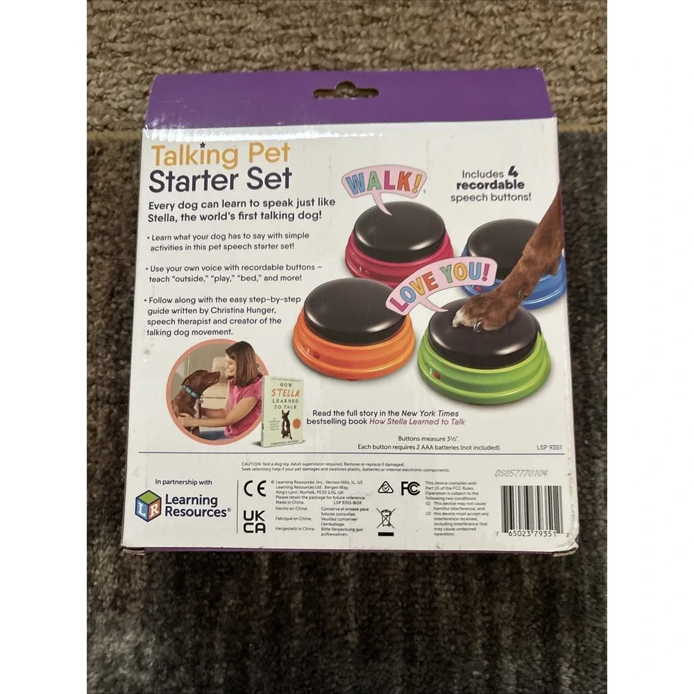 Hunger For Words‎ Talking Pet Starter Set 4 piece Set Recordable Buttons